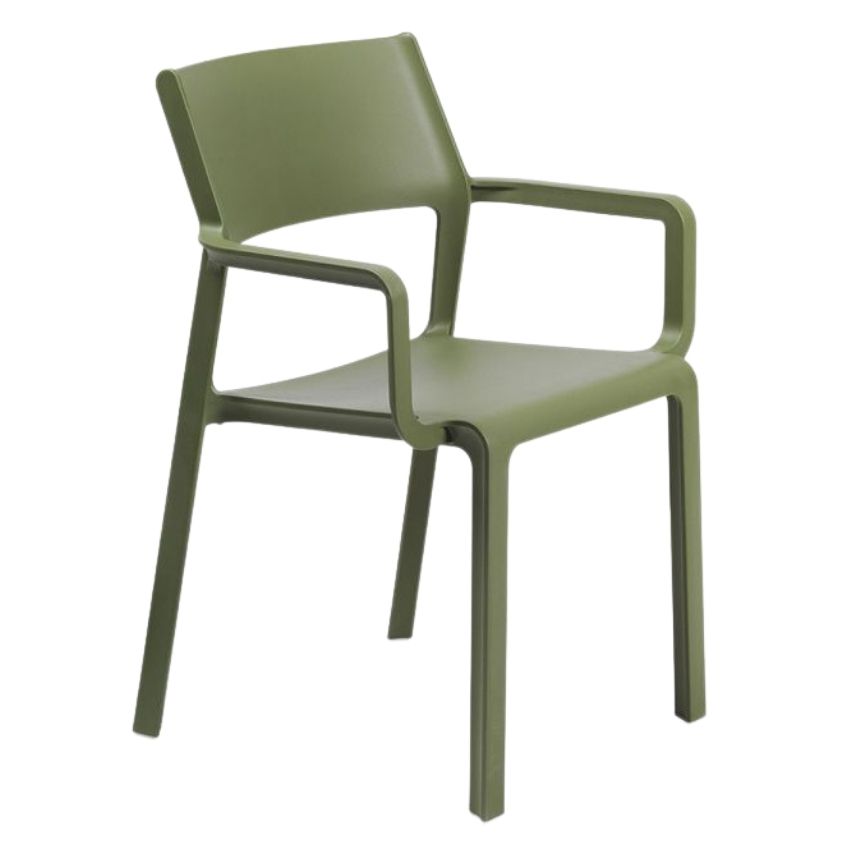 Nardi Zelená plastová zahradní židle Trill s područkami Nardi