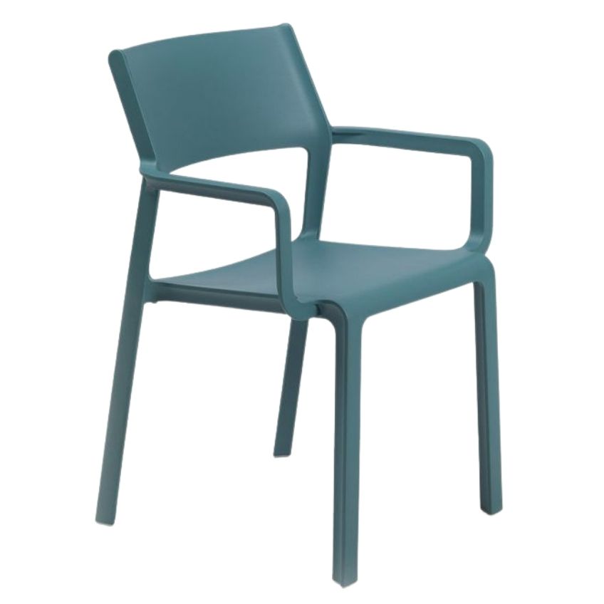 Nardi Petrolejově modrá plastová zahradní židle Trill s područkami Nardi