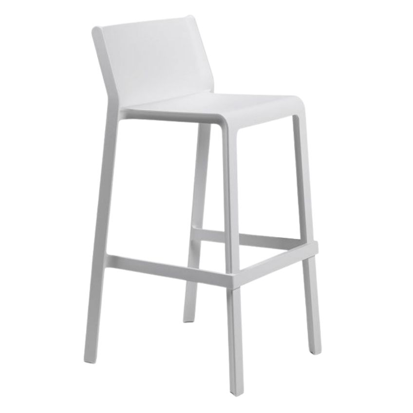 Nardi Bílá plastová barová židle Trill 76 cm Nardi