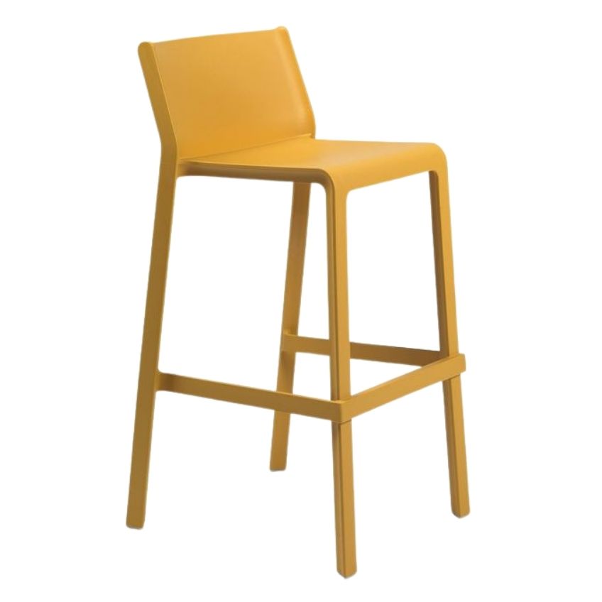 Nardi Hořčicově žlutá plastová barová židle Trill 76 cm Nardi