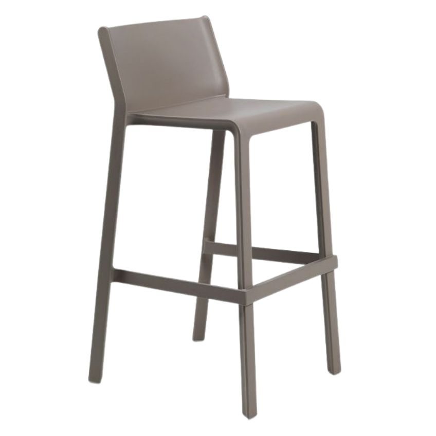 Nardi Šedo hnědá plastová barová židle Trill 76 cm Nardi