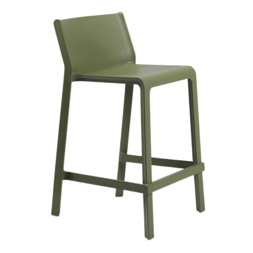 Nardi Zelená plastová barová židle Trill 65 cm Nardi