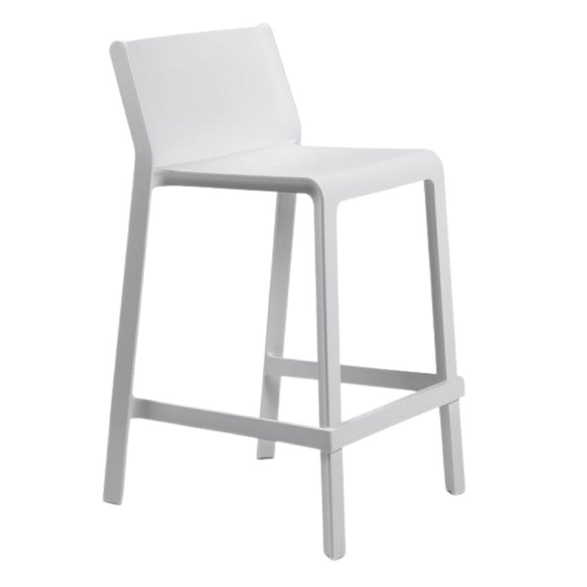 Nardi Bílá plastová barová židle Trill 65 cm Nardi