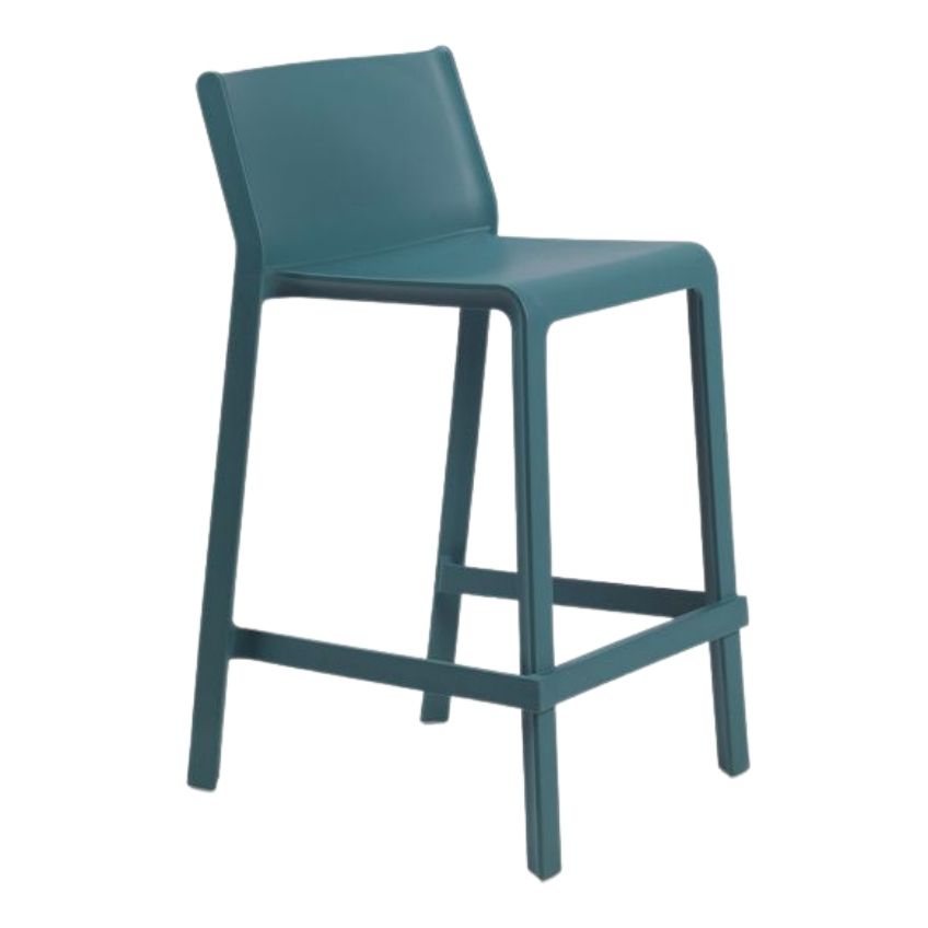 Nardi Petrolejově modrá plastová barová židle Trill 65 cm Nardi