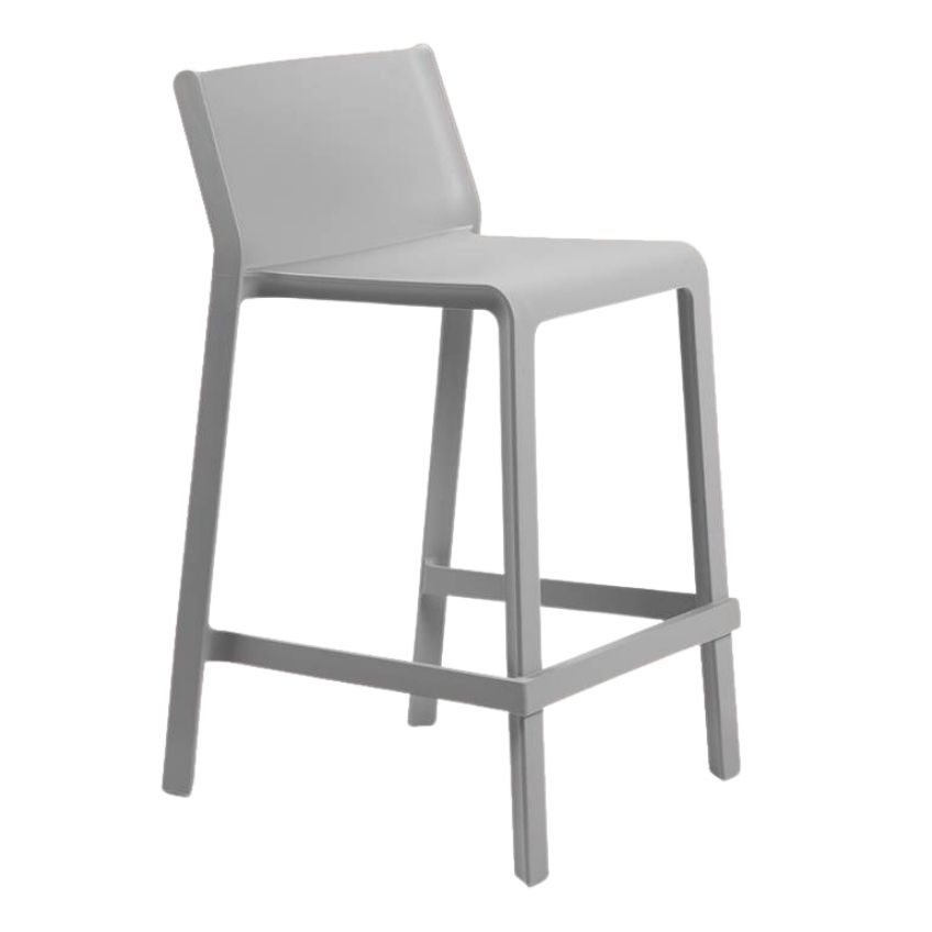 Nardi Šedá plastová barová židle Trill 65 cm Nardi
