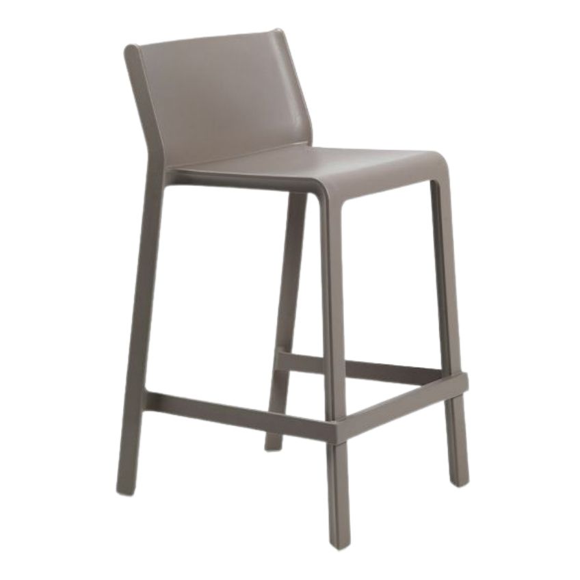 Nardi Šedo hnědá plastová barová židle Trill 65 cm Nardi