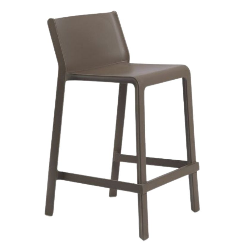 Nardi Hnědá plastová barová židle Trill 65 cm Nardi