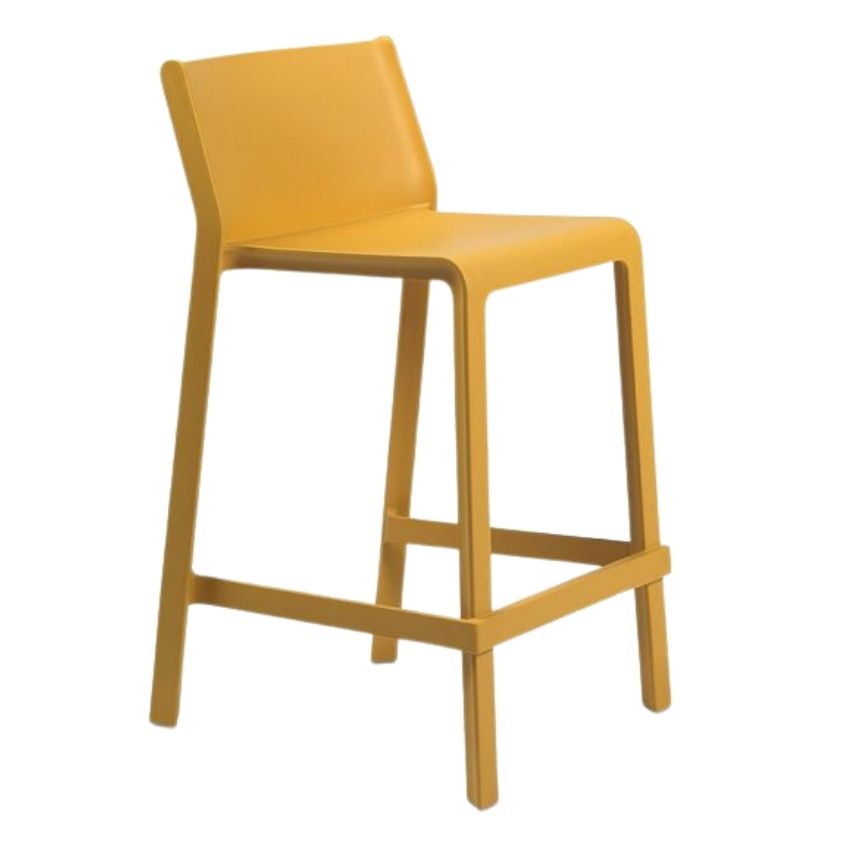 Nardi Hořčicově žlutá plastová barová židle Trill 65 cm Nardi