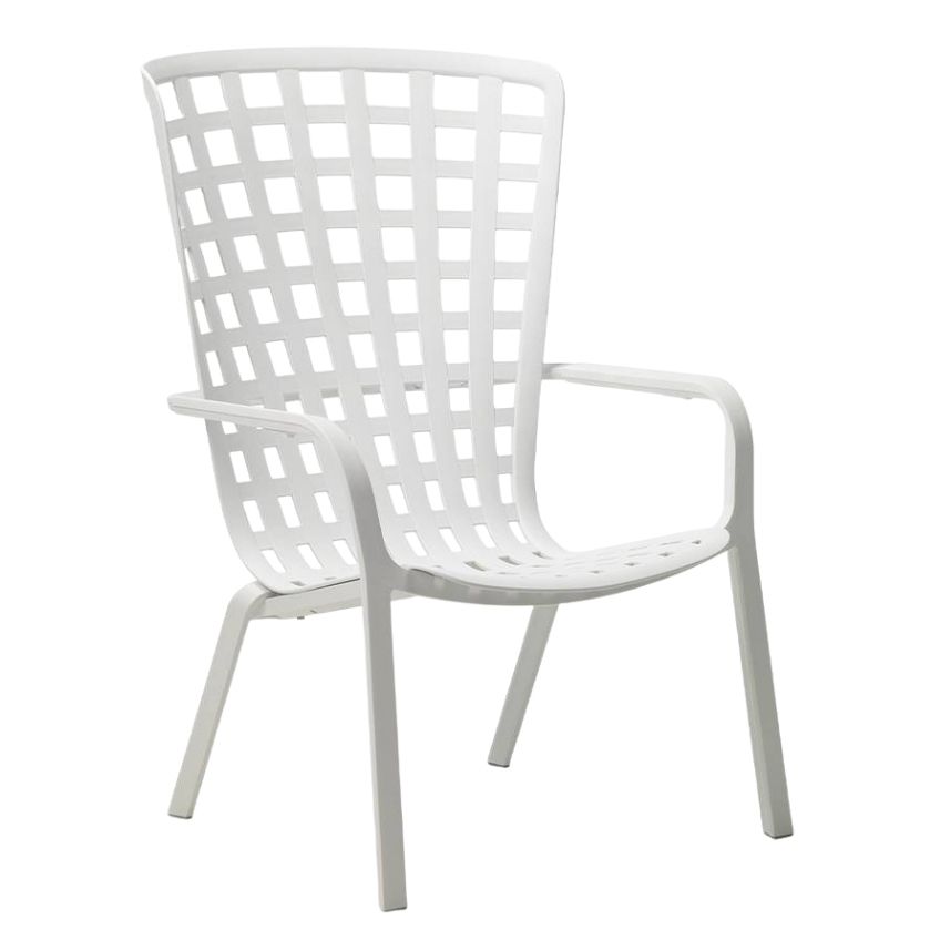 Nardi Bílé plastové zahradní křeslo Folio Nardi