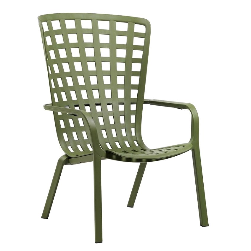 Nardi Zelené plastové zahradní křeslo Folio Nardi