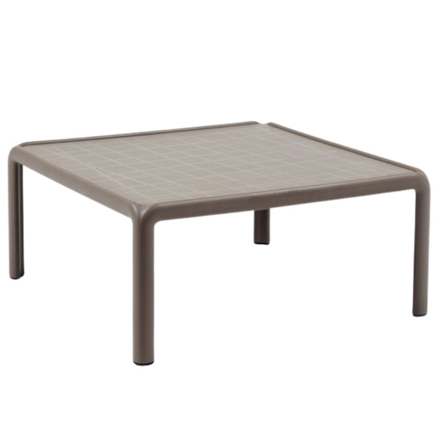 Nardi Šedo hnědý plastový zahradní konferenční stolek Komodo Tavolino 70 x 70 cm Nardi