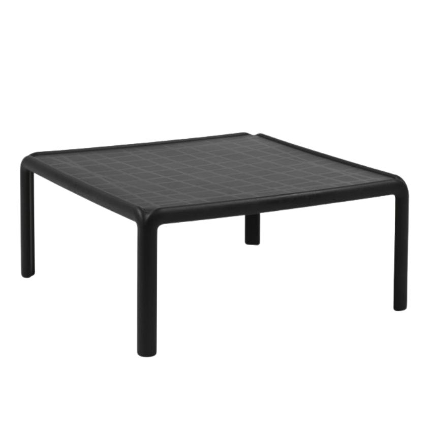 Nardi Antracitově šedý plastový zahradní konferenční stolek Komodo Tavolino 70 x 70 cm Nardi