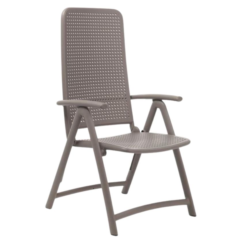 Nardi Šedo hnědá plastová zahradní židle Darsena Nardi