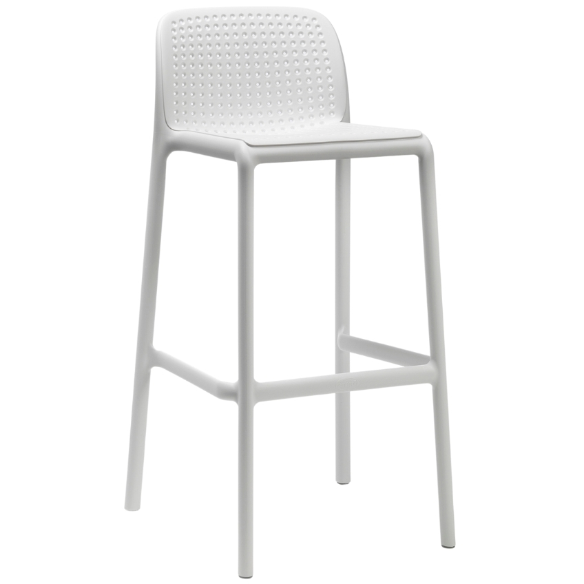 Nardi Bílá plastová barová židle Lido 76 cm Nardi