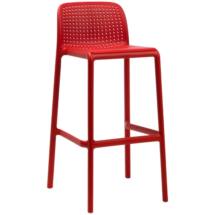 Nardi Červená plastová barová židle Lido 76 cm Nardi