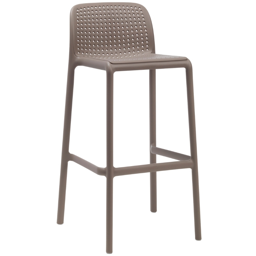 Nardi Šedo hnědá plastová barová židle Lido 76 cm Nardi