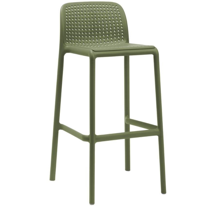Nardi Zelená plastová barová židle Lido 76 cm Nardi