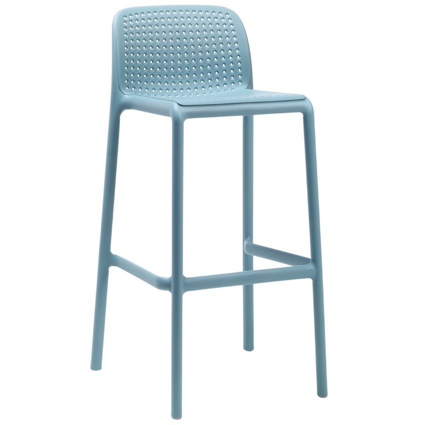 Nardi Světle modrá plastová barová židle Lido 76 cm Nardi