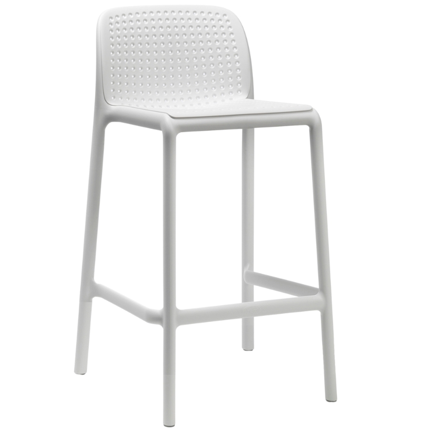 Nardi Bílá plastová barová židle Lido Mini 65 cm Nardi