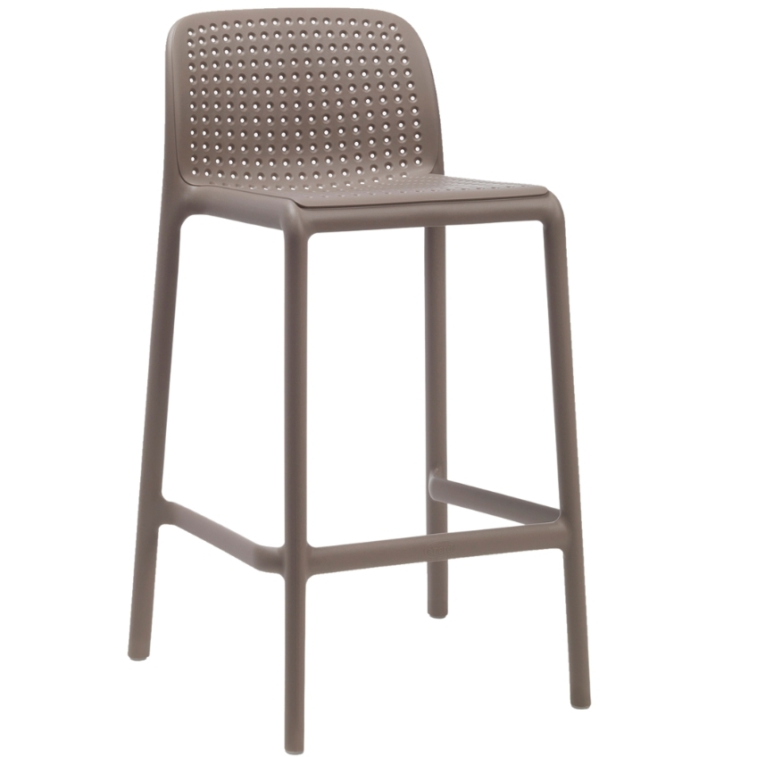 Nardi Šedo hnědá plastová barová židle Lido Mini 65 cm Nardi