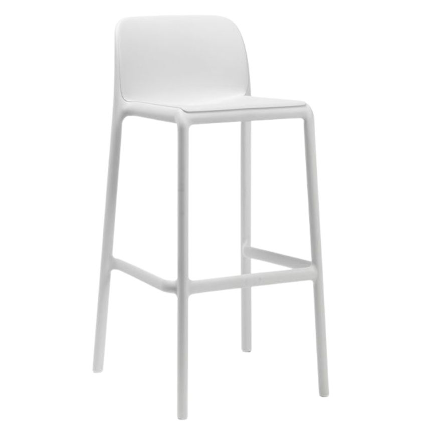 Nardi Bílá plastová barová židle Faro 76 cm Nardi
