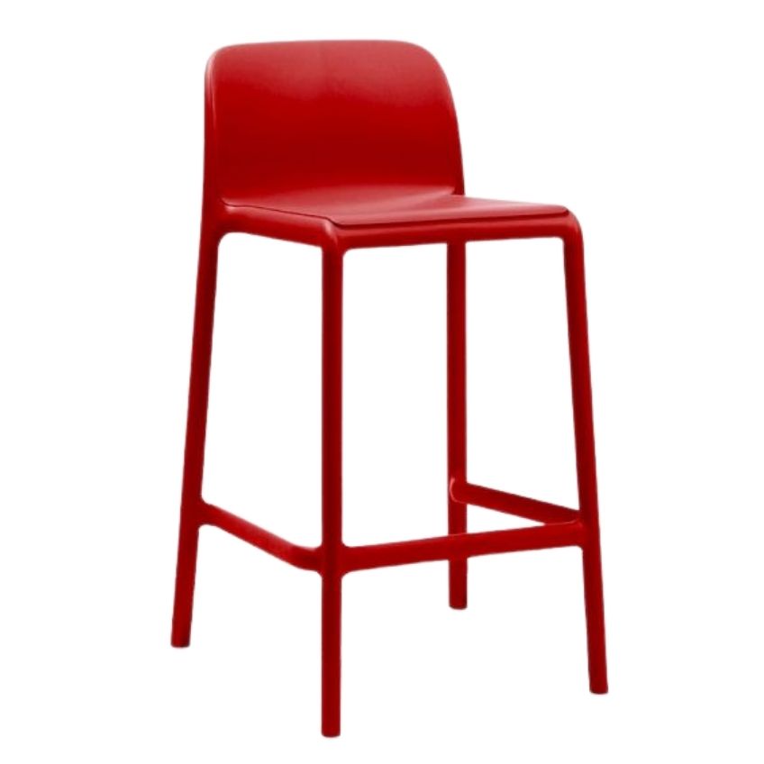 Nardi Červená plastová barová židle Faro Mini 65 cm Nardi