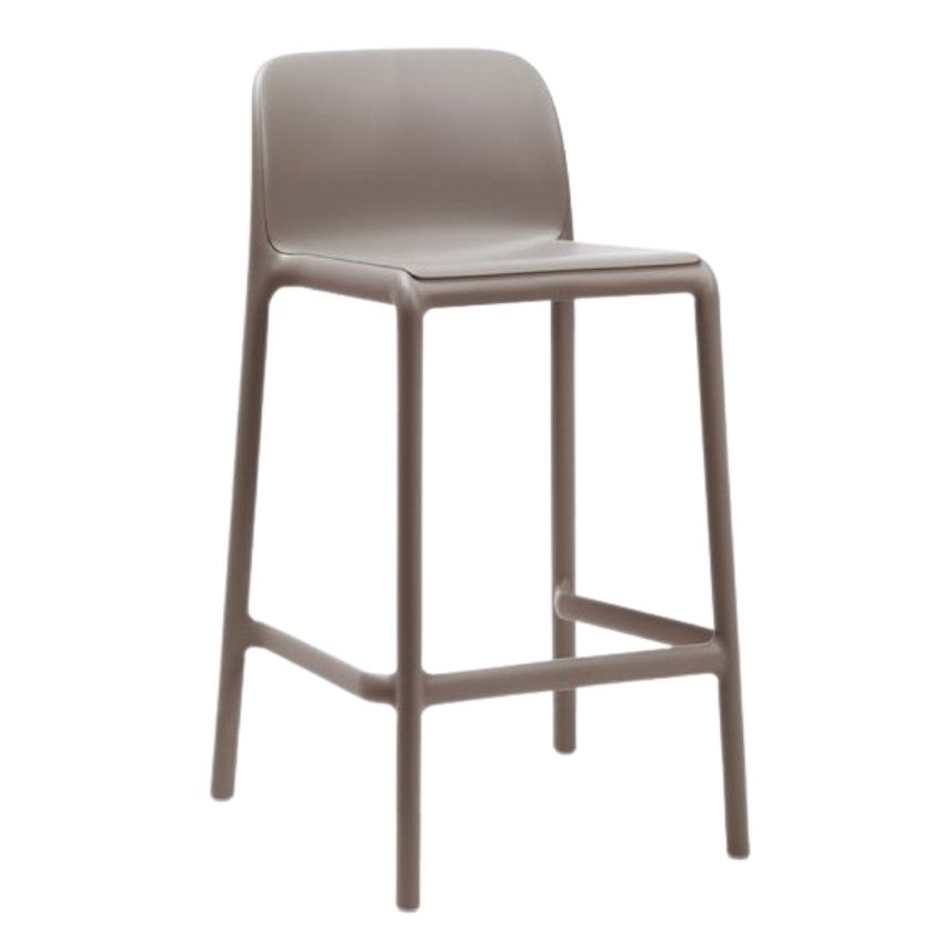 Nardi Šedo hnědá plastová barová židle Faro Mini 65 cm Nardi