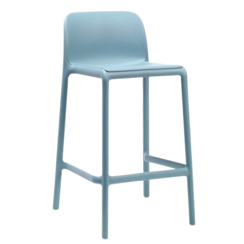 Nardi Světle modrá plastová barová židle Faro Mini 65 cm Nardi