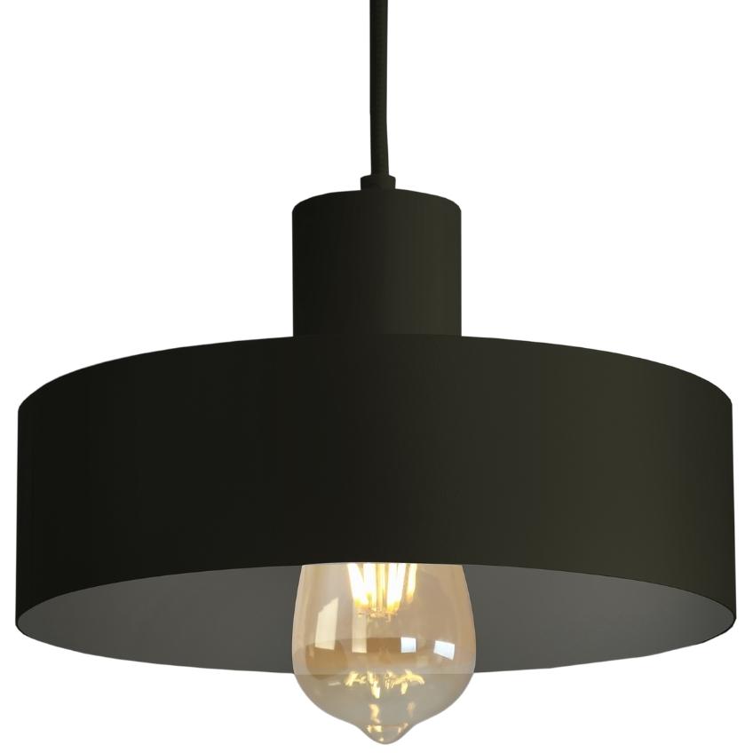 Nordic Design Černé kovové závěsné světlo Mayen 25 cm Nordic Design