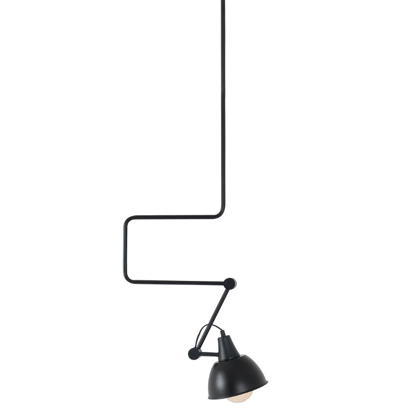 Nordic Design Černé kovové závěsné světlo Cobain Long 18 cm Nordic Design