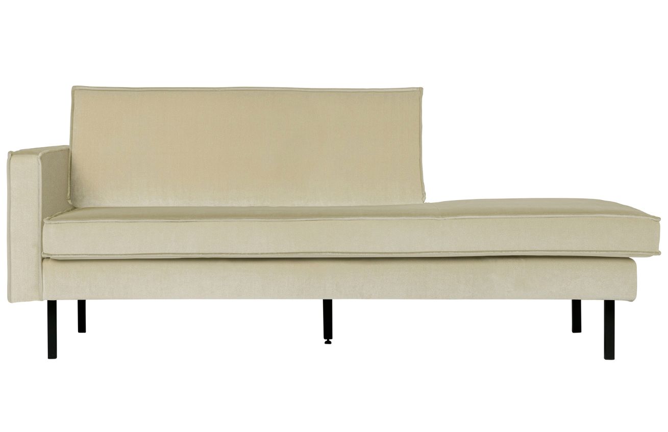 Hoorns Světle zelená sametová lenoška Raden 203 cm