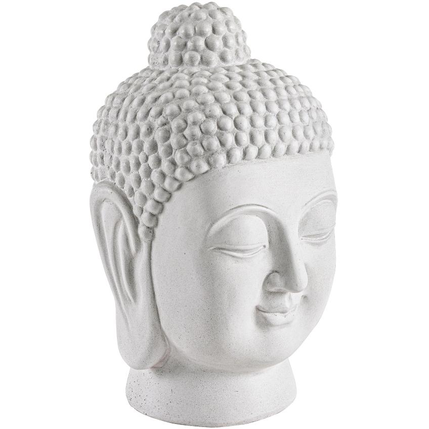 Bílá keramická dekorativní soška Bizzotto Buddha Head Bizzotto
