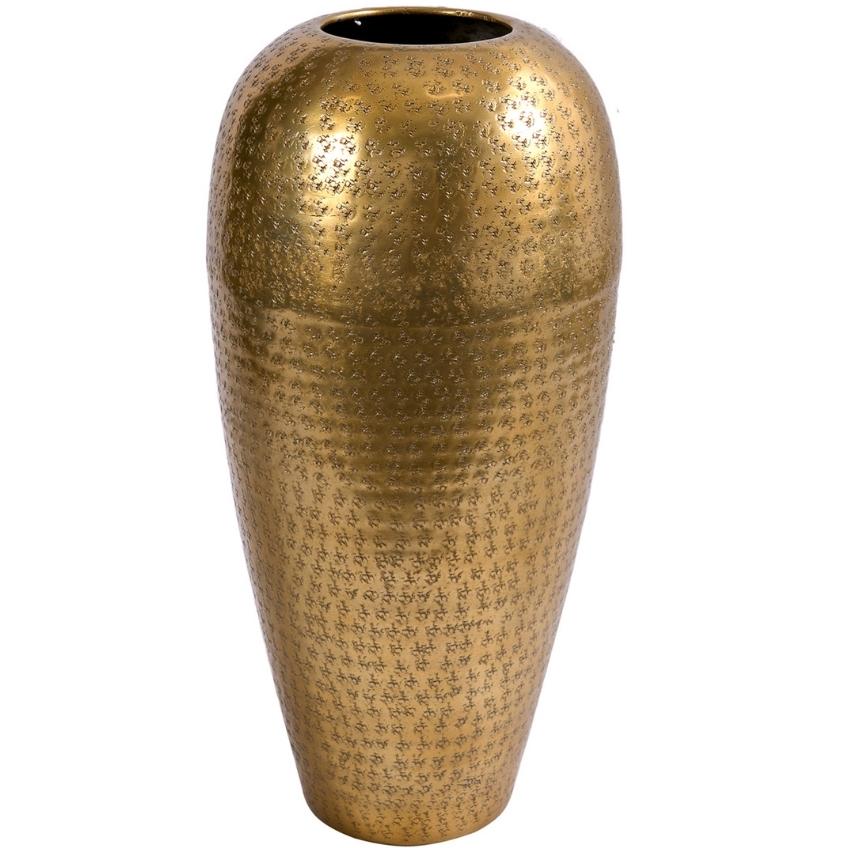 Moebel Living Zlatá hliníková váza Barrie 50 cm Moebel Living