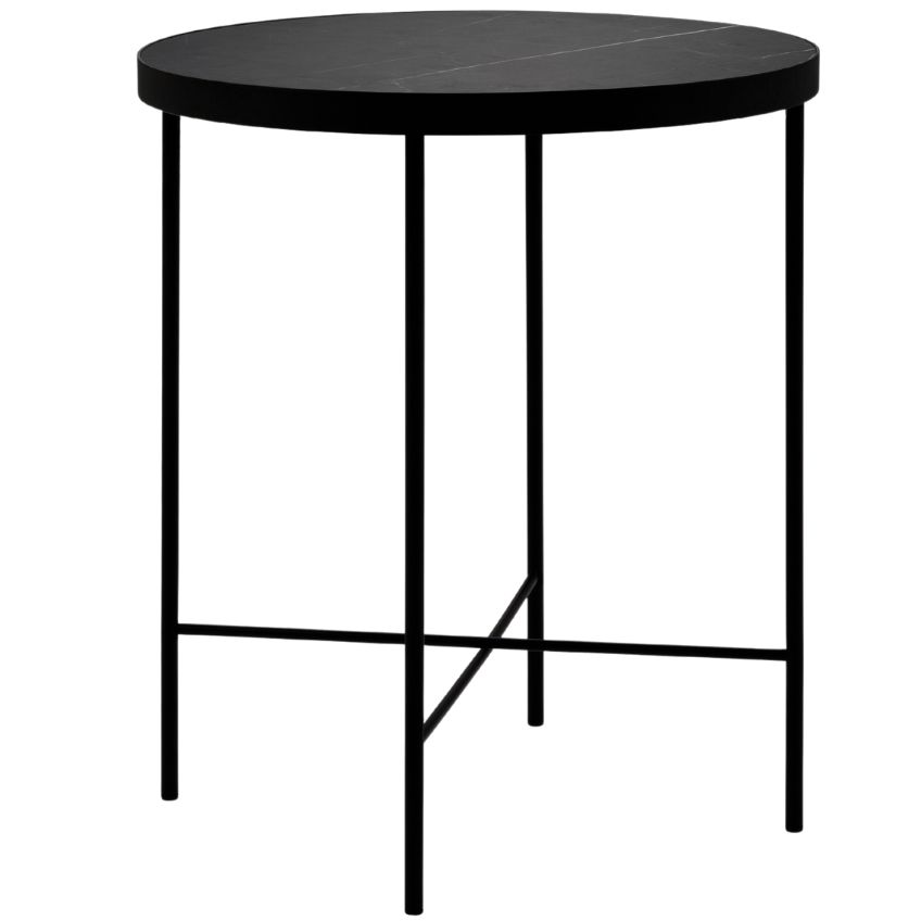 Černý mramorový konferenční stolek MICADONI STEPPE 43 cm Micadoni