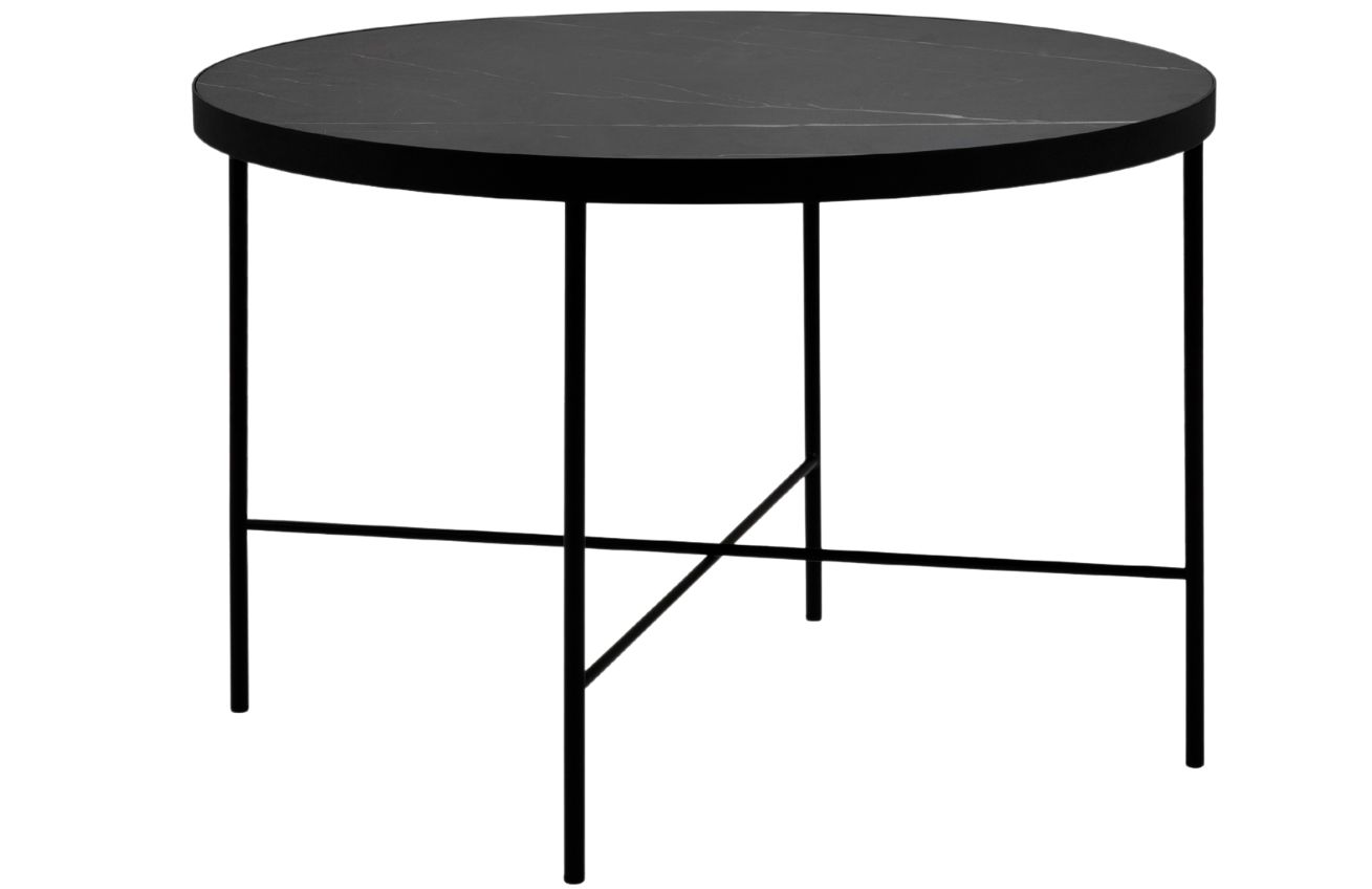 Černý mramorový konferenční stolek MICADONI STEPPE 60 cm Micadoni