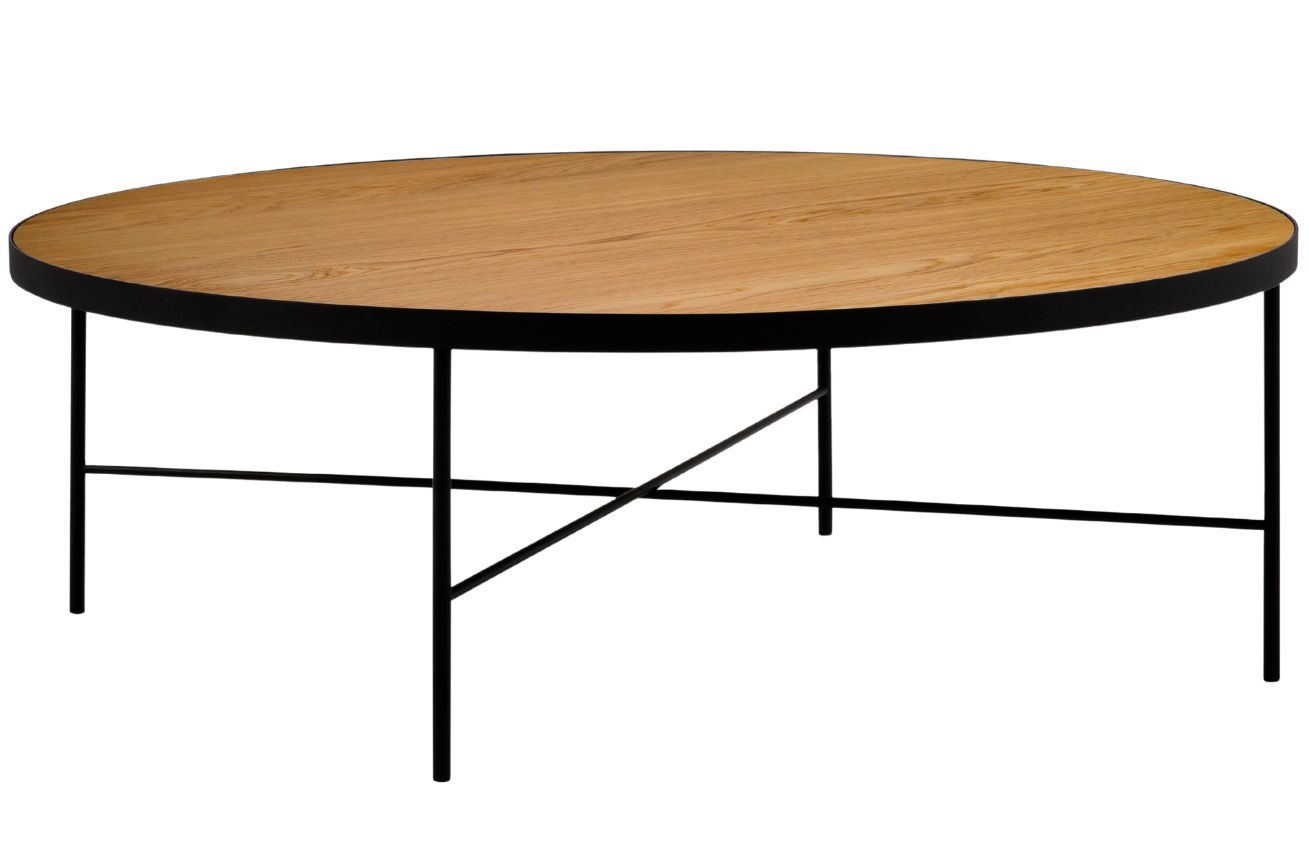 Dubový konferenční stolek MICADONI STEPPE 90 cm Micadoni