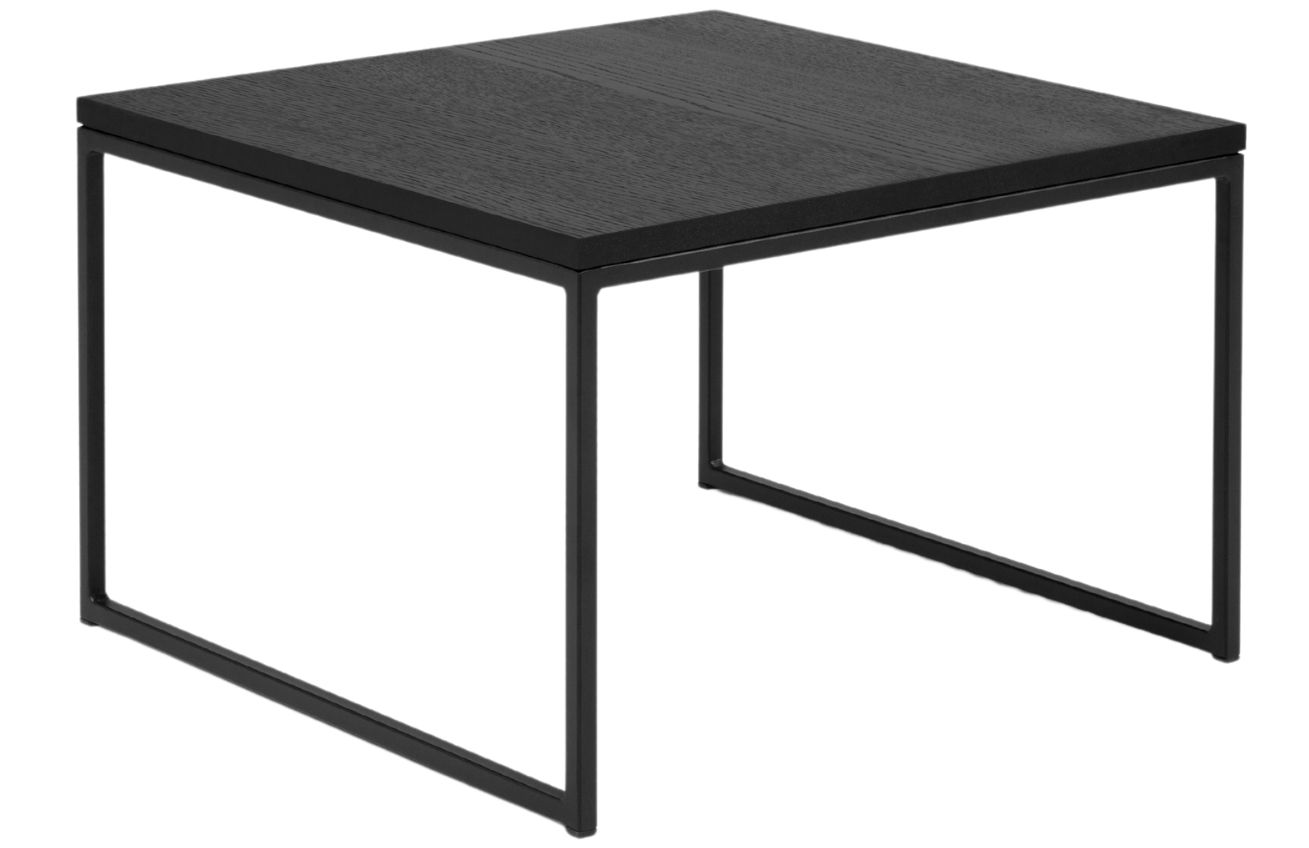 Černý dubový konferenční stolek MICADONI VELD 50 x 50 cm Micadoni