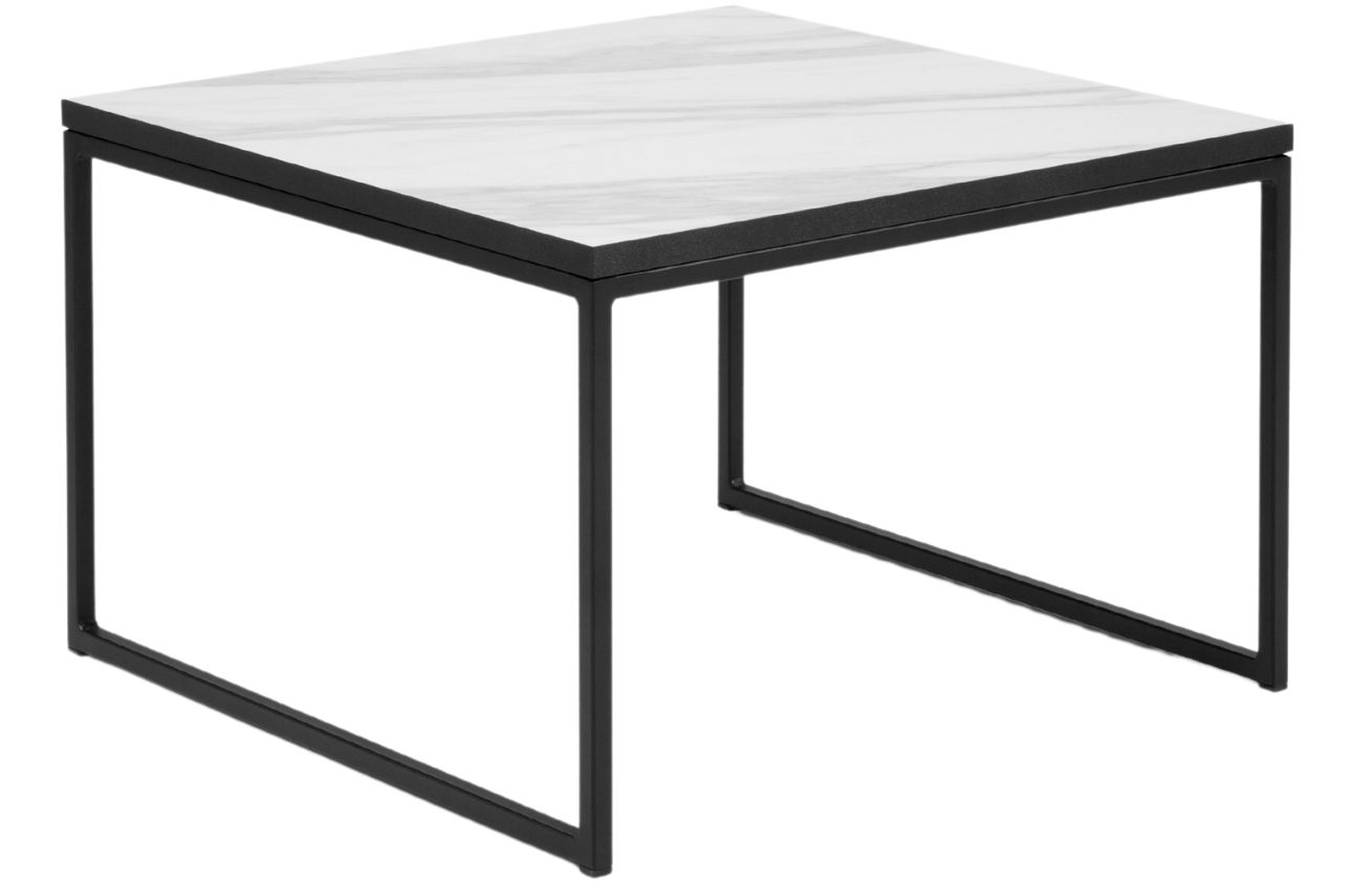 Bílý mramorový konferenční stolek MICADONI VELD 50 x 50 cm Micadoni