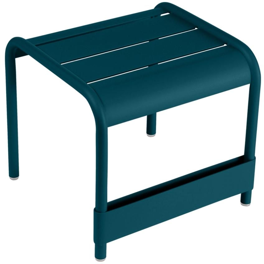 Modrý kovový zahradní odkládací stolek Fermob Luxembourg 44 x 42 cm Fermob