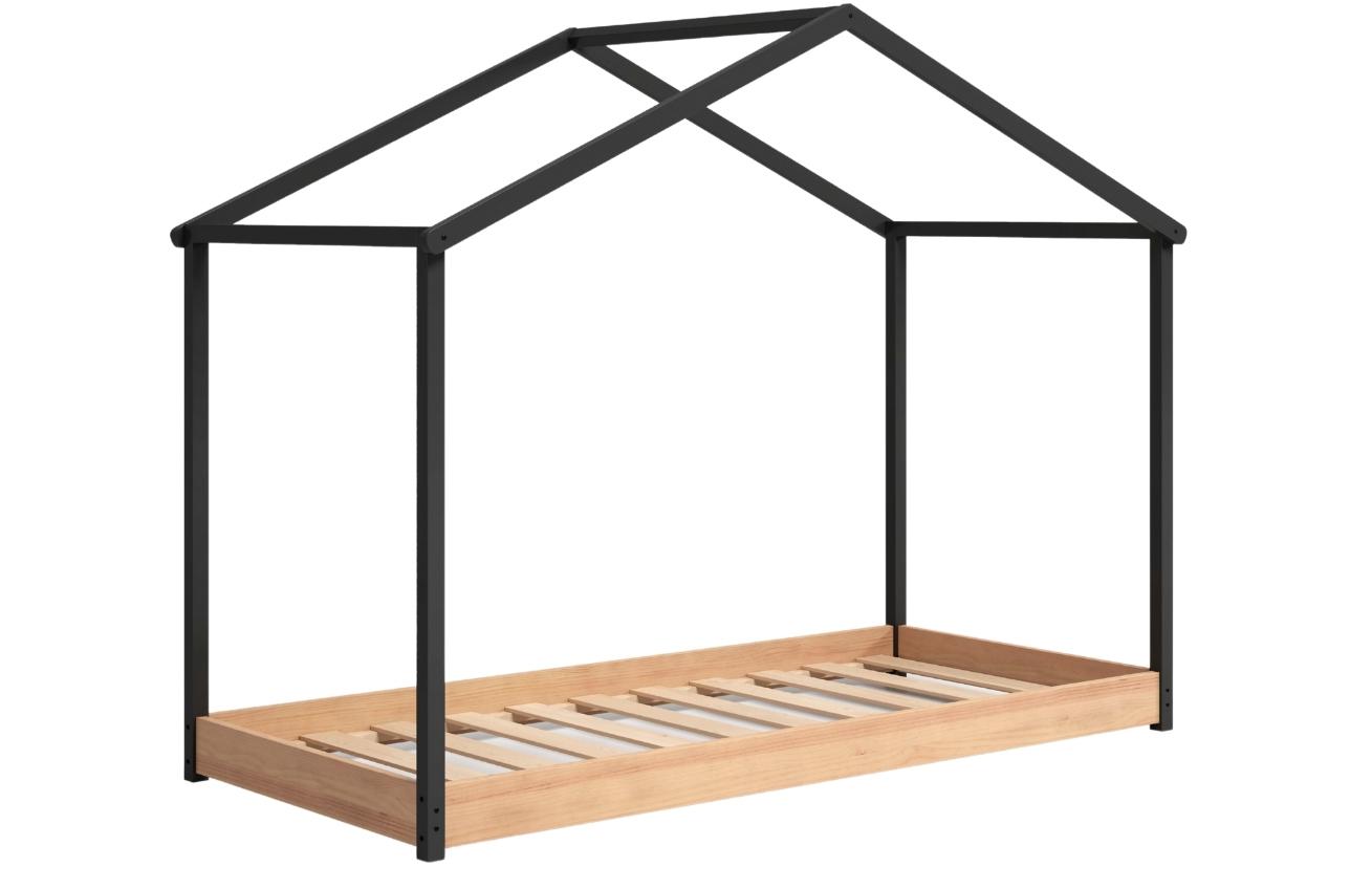 Antracitově šedá lakovaná dětská postel Marckeric Montessori Arthur 90 x 190 cm Marckeric