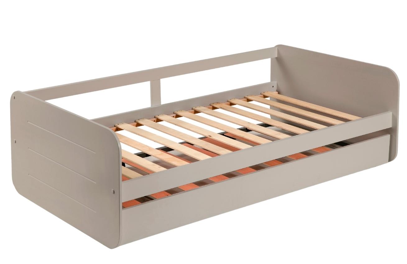Šedá lakovaná dětská postel Marckeric Redona 90 x 190 cm Marckeric
