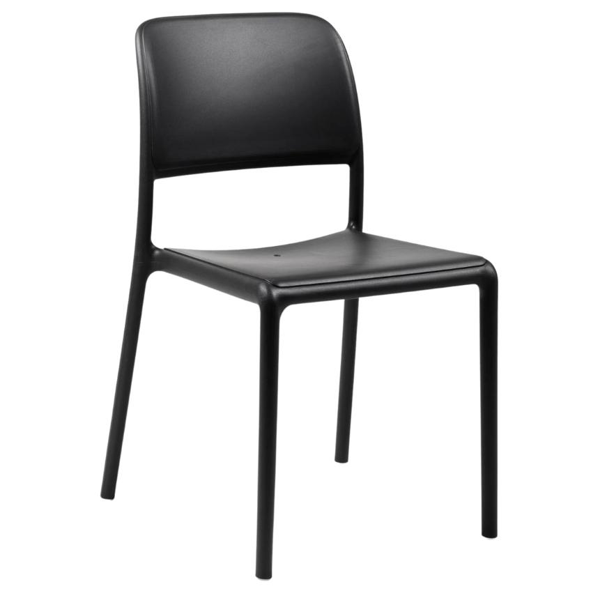 Nardi Antracitově šedá plastová zahradní židle Riva Nardi