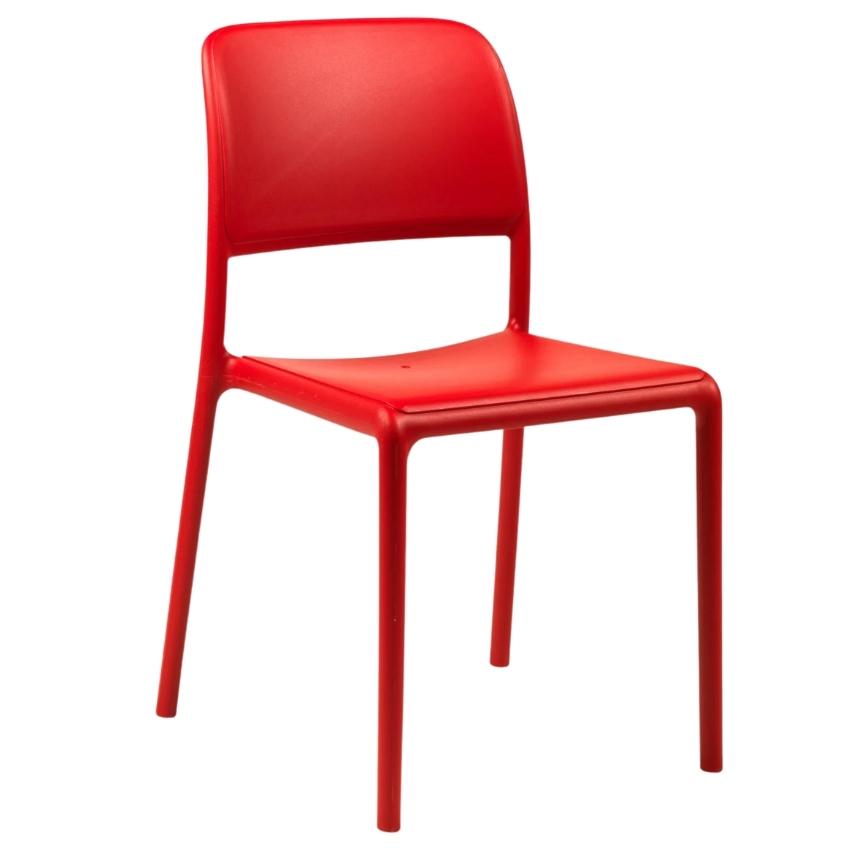 Nardi Červená plastová zahradní židle Riva Nardi