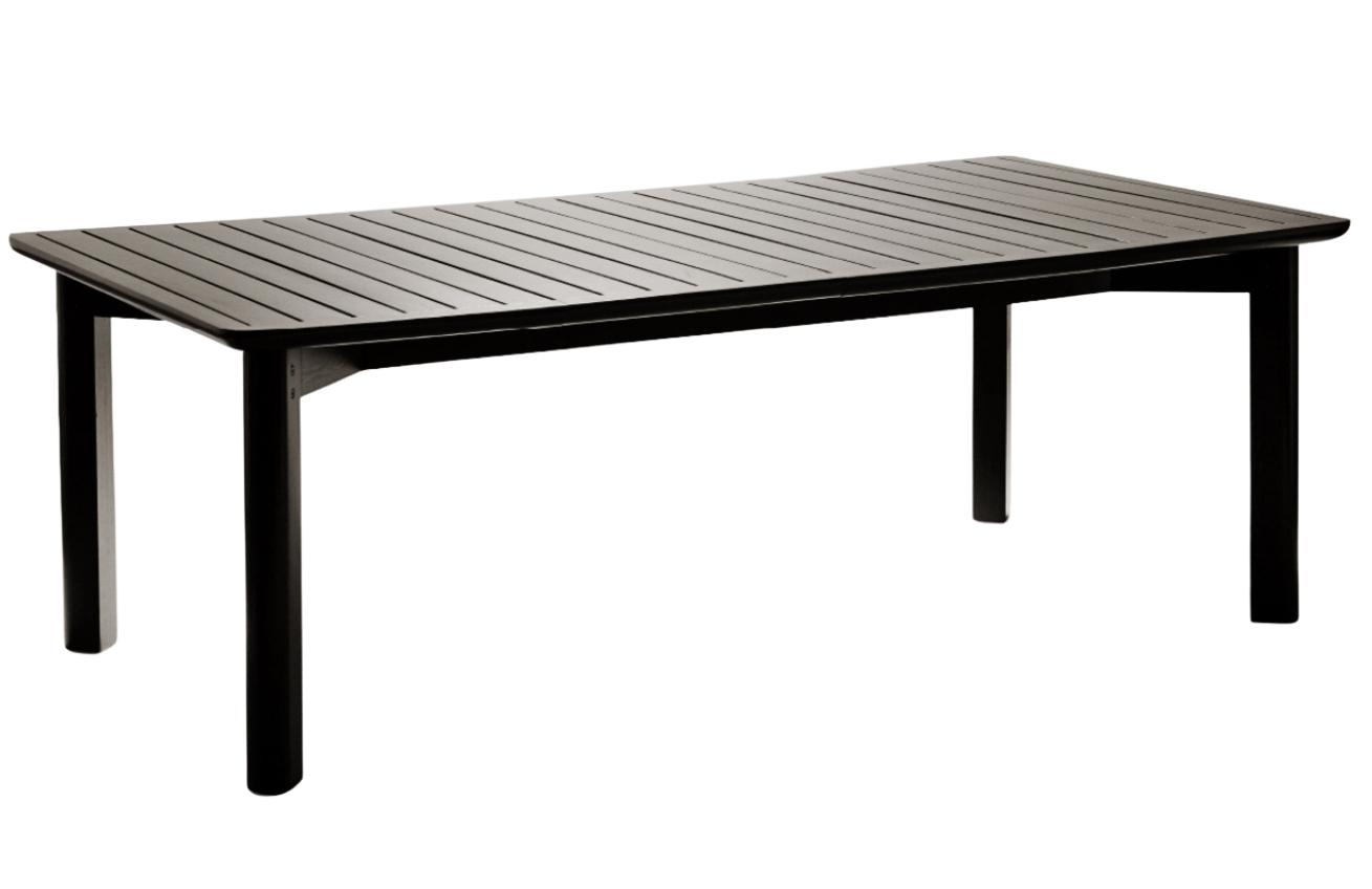 Černý jasanový zahradní stůl Poom Carbo 218 x 116 cm Poom