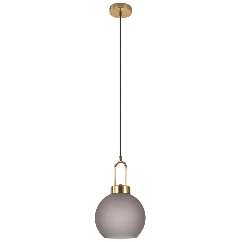 Nordic Living Šedé skleněné závěsné světlo Luton Nia 25 cm Nordic Living