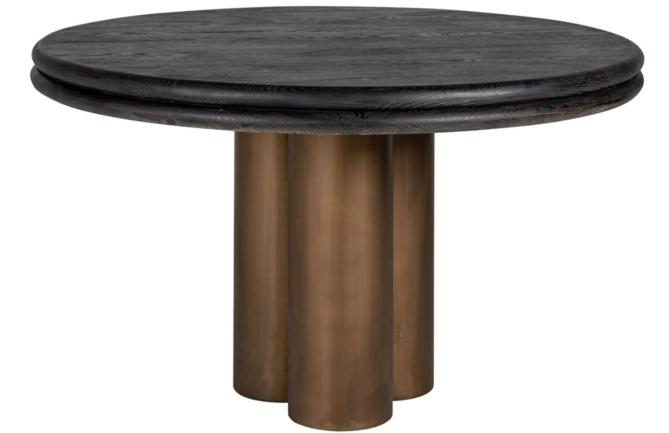 Černý dubový jídelní stůl Richmond Macaron 130 cm Richmond