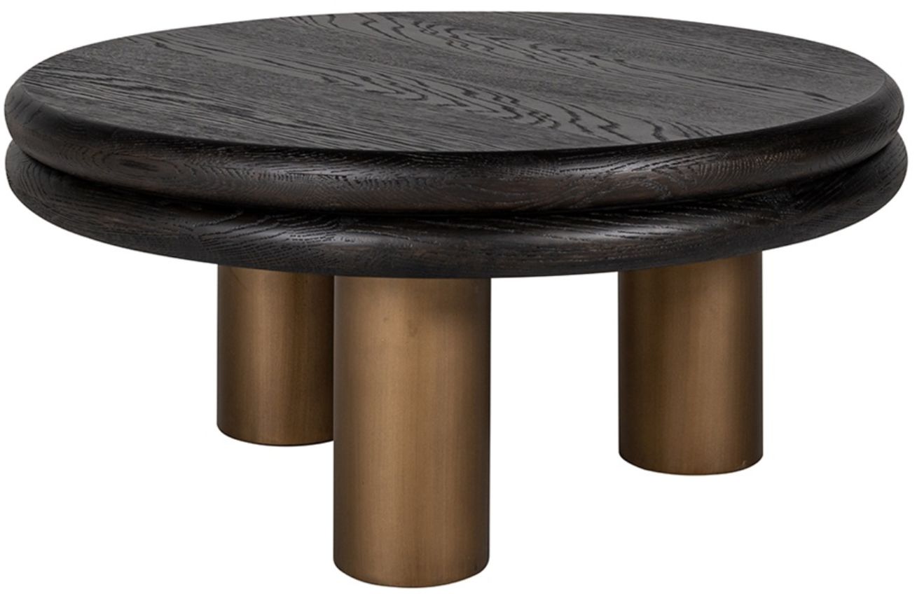 Černý dubový konferenční stolek Richmond Macaron 80 cm Richmond