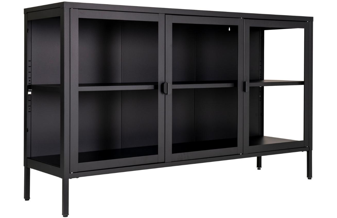 Nordic Living Černá kovová vitrína Bristana  85 x 140 cm Nordic Living