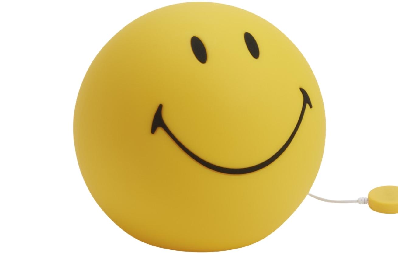 Žlutá plastová LED lampa Mr. Maria Smiley 23 cm Mr. Maria