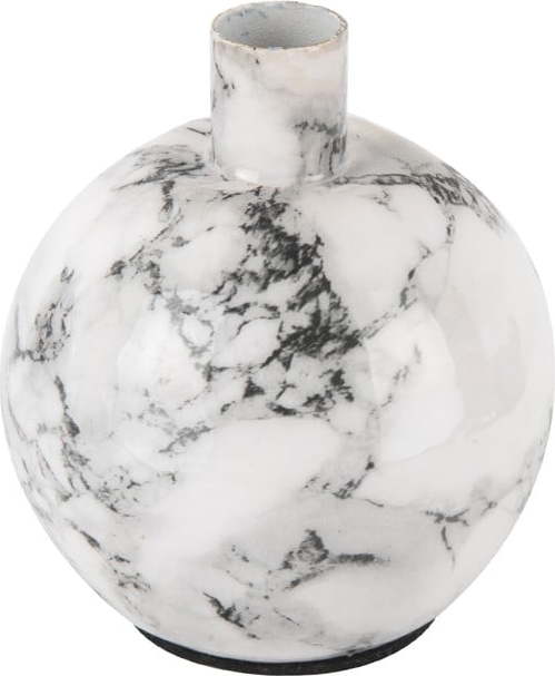 Bílo-černý železný svícen PT LIVING Marble